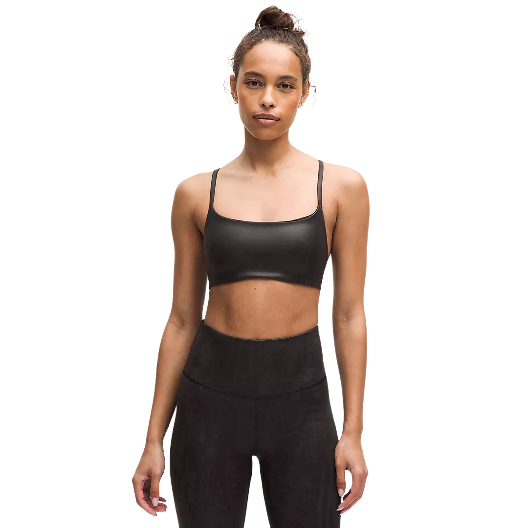 lululemon Women's Wunder Train Strappy Racer Bra Light Support Foil