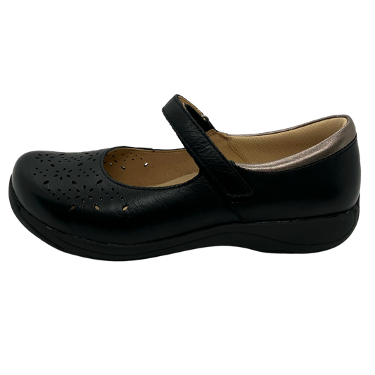 Dansko Women's Sallie Wide Waxy Burnished Black