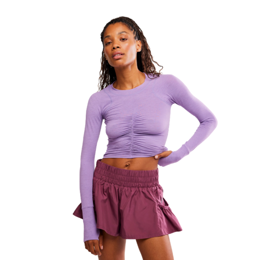 Free People Movement Tempo Ruched Long Sleeve
