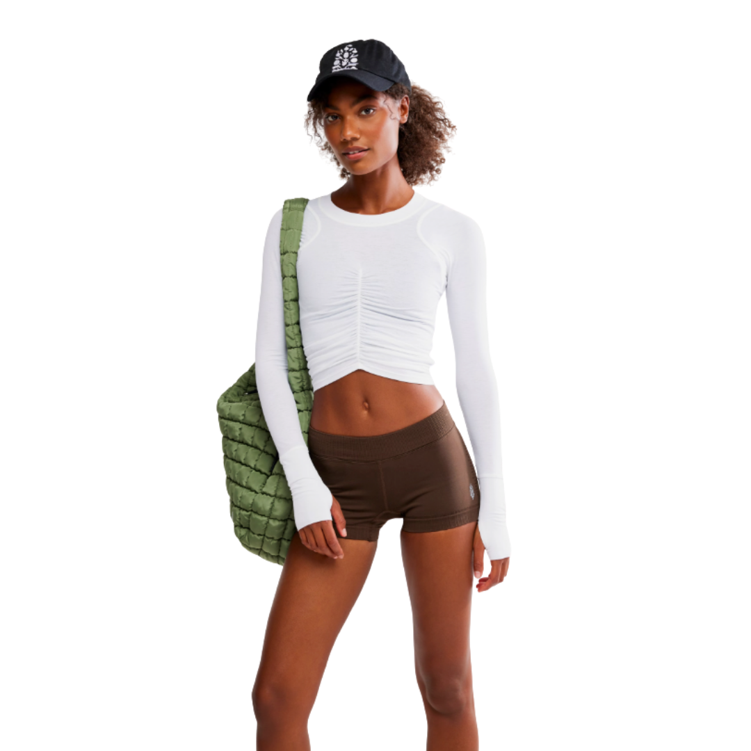 Free People Movement Tempo Ruched Long Sleeve